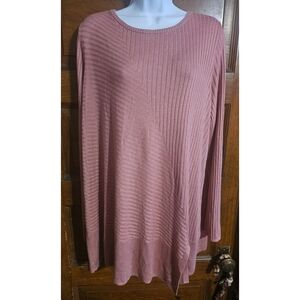 Apt. 9 Woman's Assymetrical Front Slit Hem Tunic Sweater